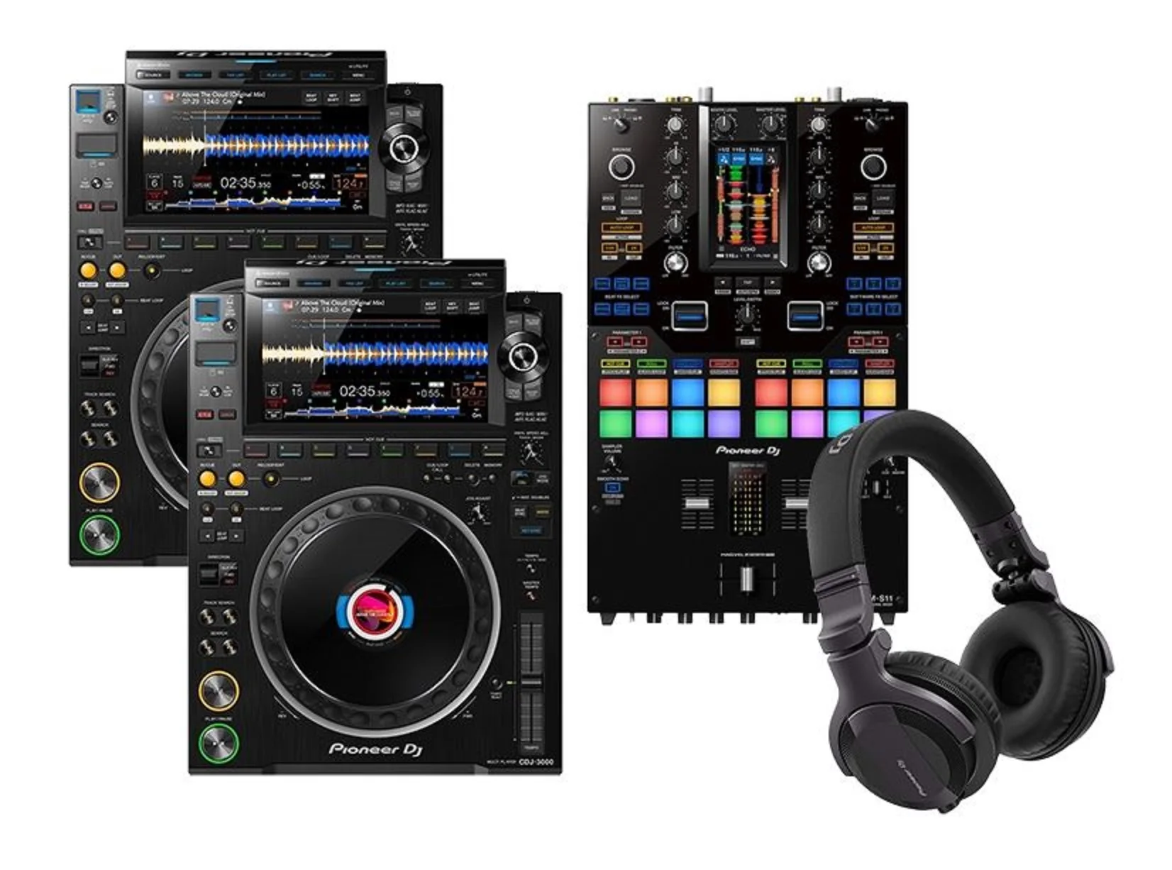 Discounted sales on Pioneers DJ Set CDJ-3000 Disc Player controller + DJM-S11 mix Console Bundle Deal Scratch Disc Scrub Set