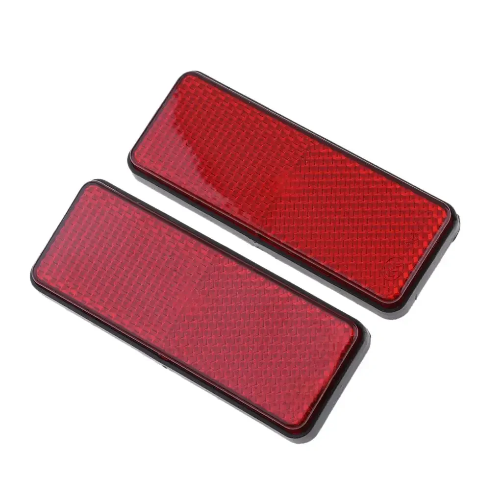 2 zestawy plastikowy prostokąt odblaskowy reflektor motocyklowy skuter rower ATV — zdjęcie 2