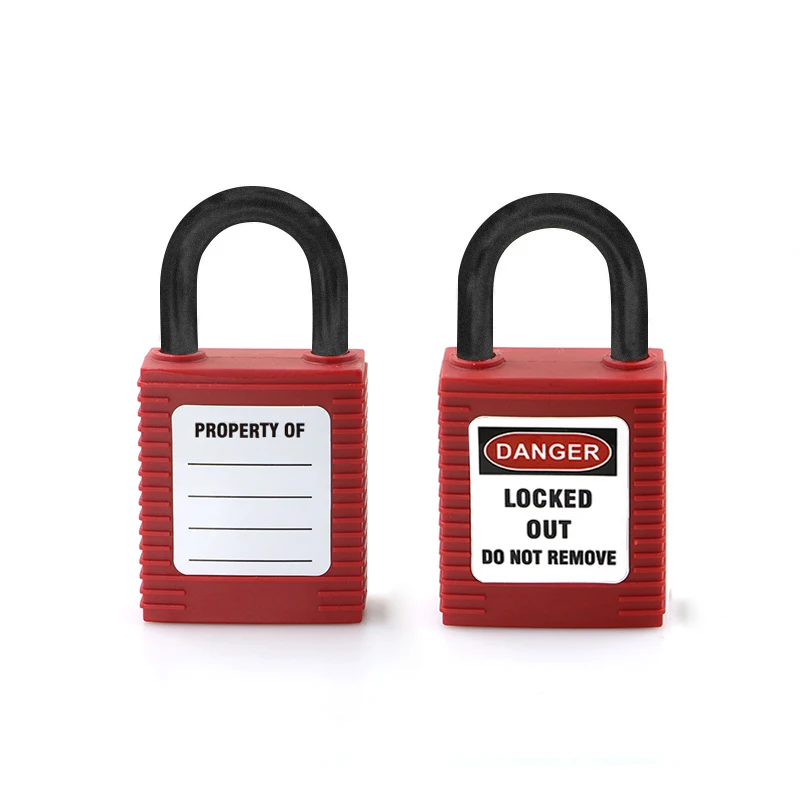 Safety Lockout Padlock Engineering Plastics 25mm Nylon Shackle OSHA LOTO Hazardous Energy Isolation Keyed-Different Keyed-alike