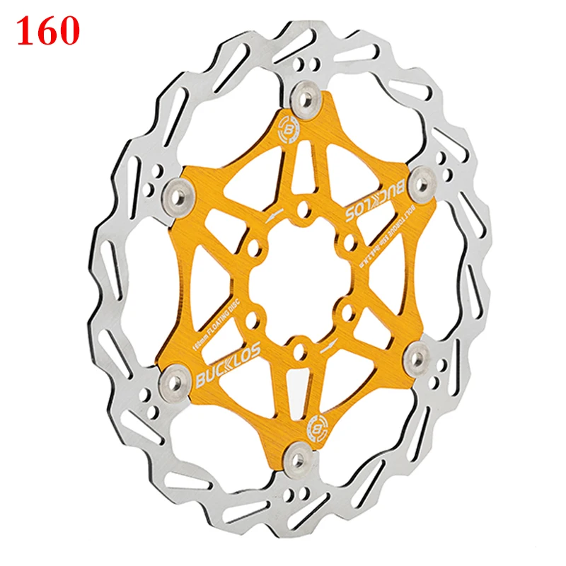 2PC BUCKLOS Fiets Schijfrem 160/180/203 Fiets Drijvende Rotors Rvs Mountainbike Remrotor Mtb rotoren Deel 1PC