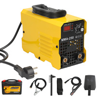 MMA-250 Portable Welding Machine Inverter Arc Electric Welder Current Adjustable Compact Welding Machine With Tools Storage Box