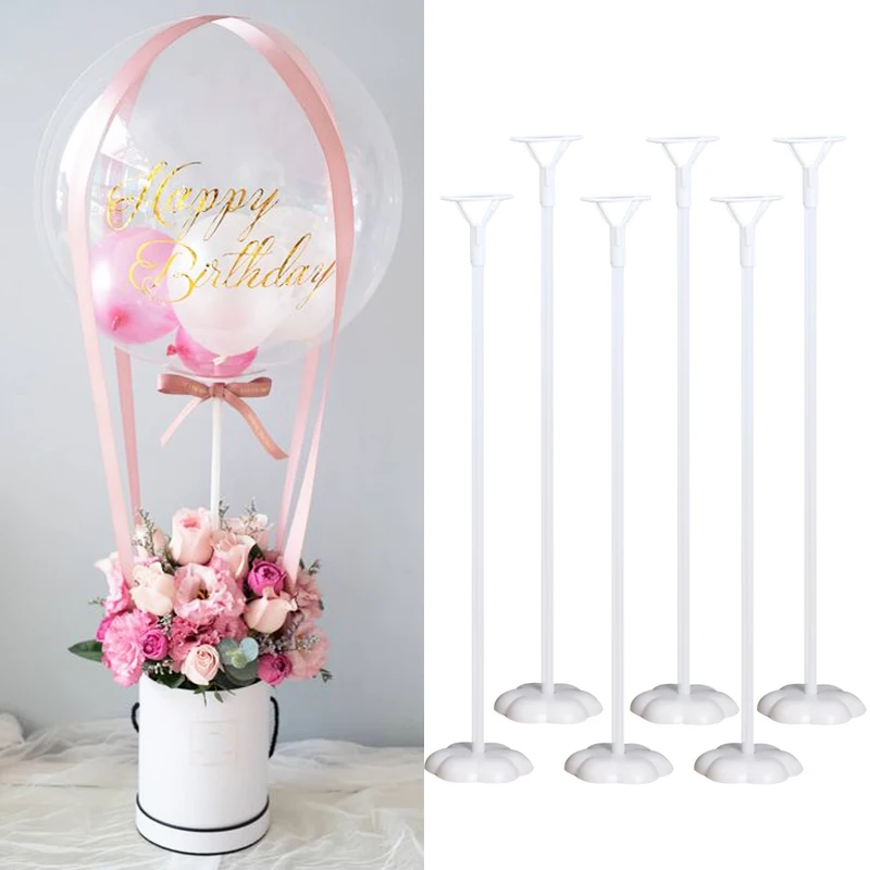 

6pcs Balloon Stand Base DIY Balloon Holder Column Support Wedding Table Decoration Adult Kids Birthday Party Baby Shower Favors