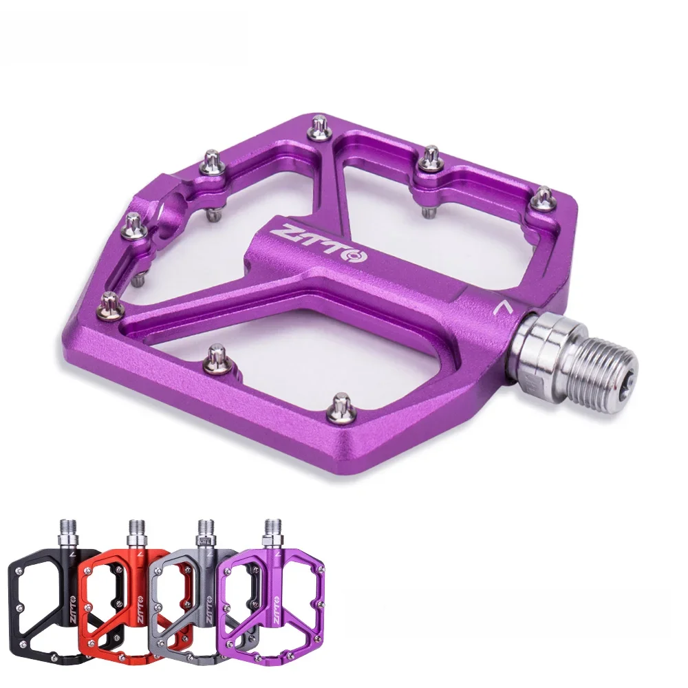 AliExpress ZTTO MTB Ultralight Flat Pedal CNC Aluminum Alloy AM Enduro Bike Smooth Bearings 9/16 Thread  For