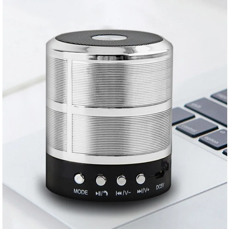 Caixa de Som 887 Mini Caixinha Bluetooth Portatil Usb Sd Fm Bateria Recarregavel Amplificada - Grave Potente