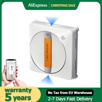 Robot Window Vacuum Cleaner LIECTROUX YW710,Dual Water Spray,Laser Sensor,Smart Home Glass Wall Washing,App&Remote Control