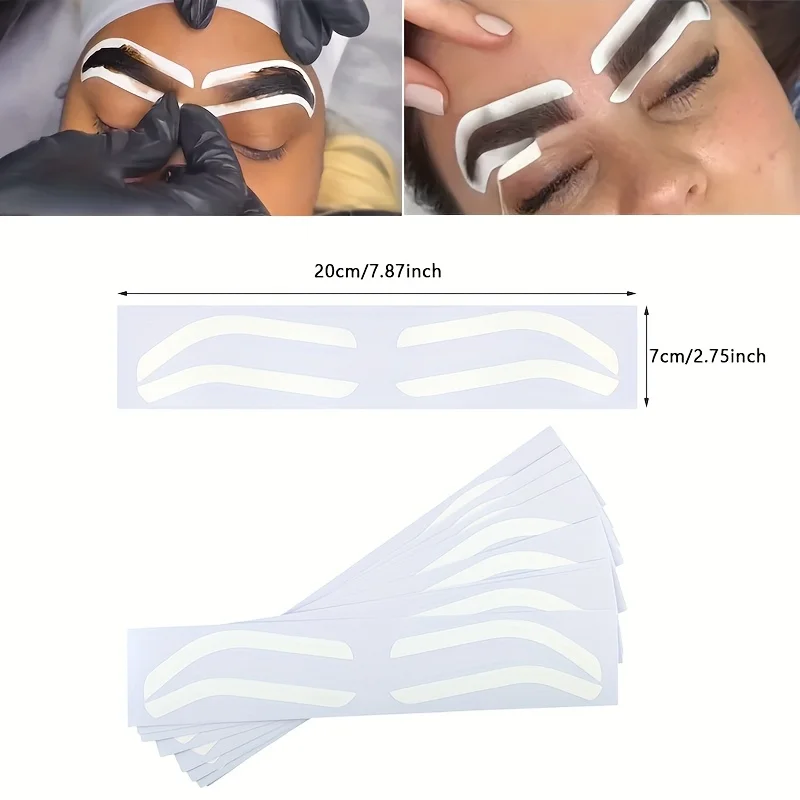 20/50pcs Disposable Eyebrow Design Stencil Airbrush Auxiliary Sticker for Eyebrow Tint Elegant Brows Shaping