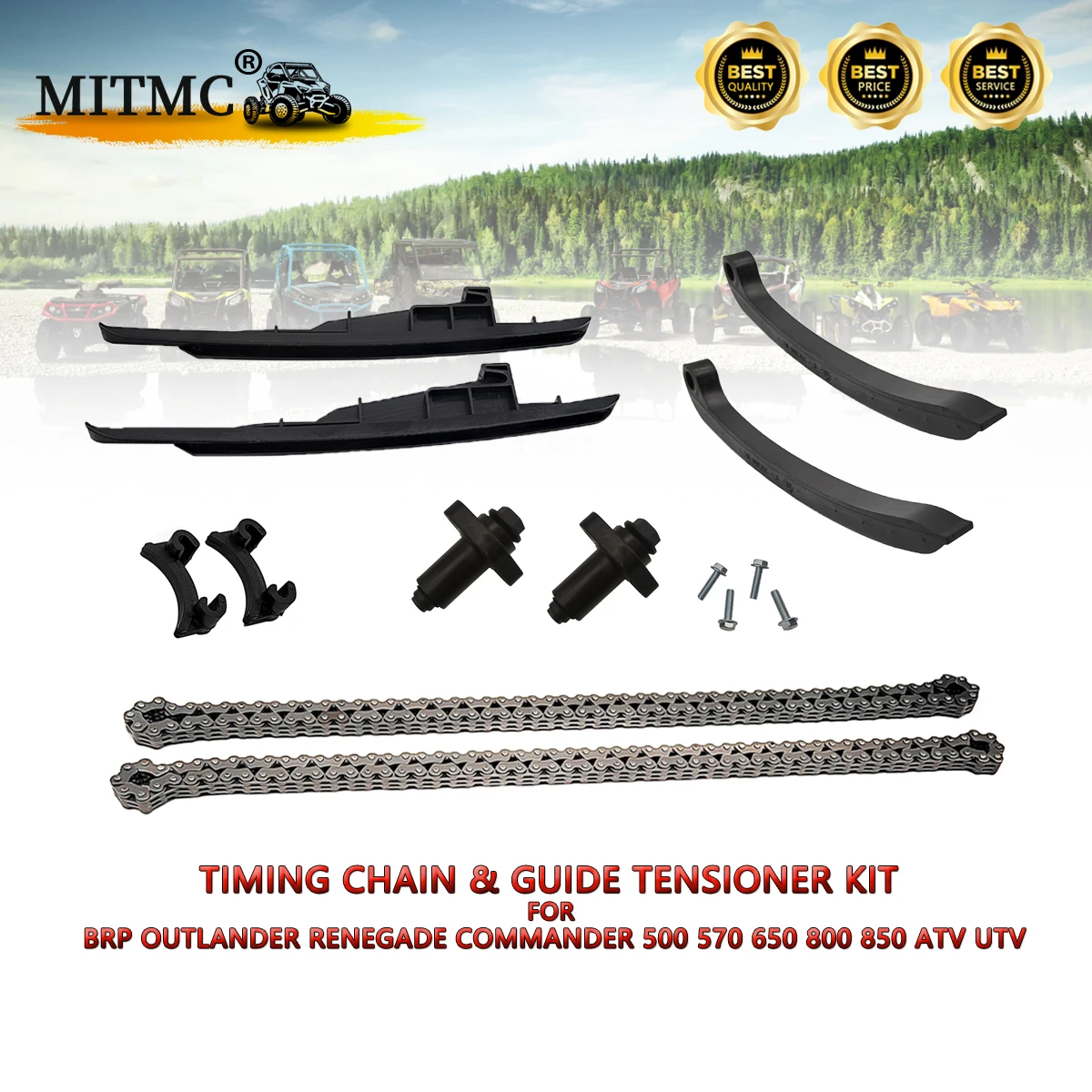 Timing Chain & Guide Tensioner Kit For BRP Outlander  Renegade Commander 500 570 650 800 850 ATV UTV 420297063