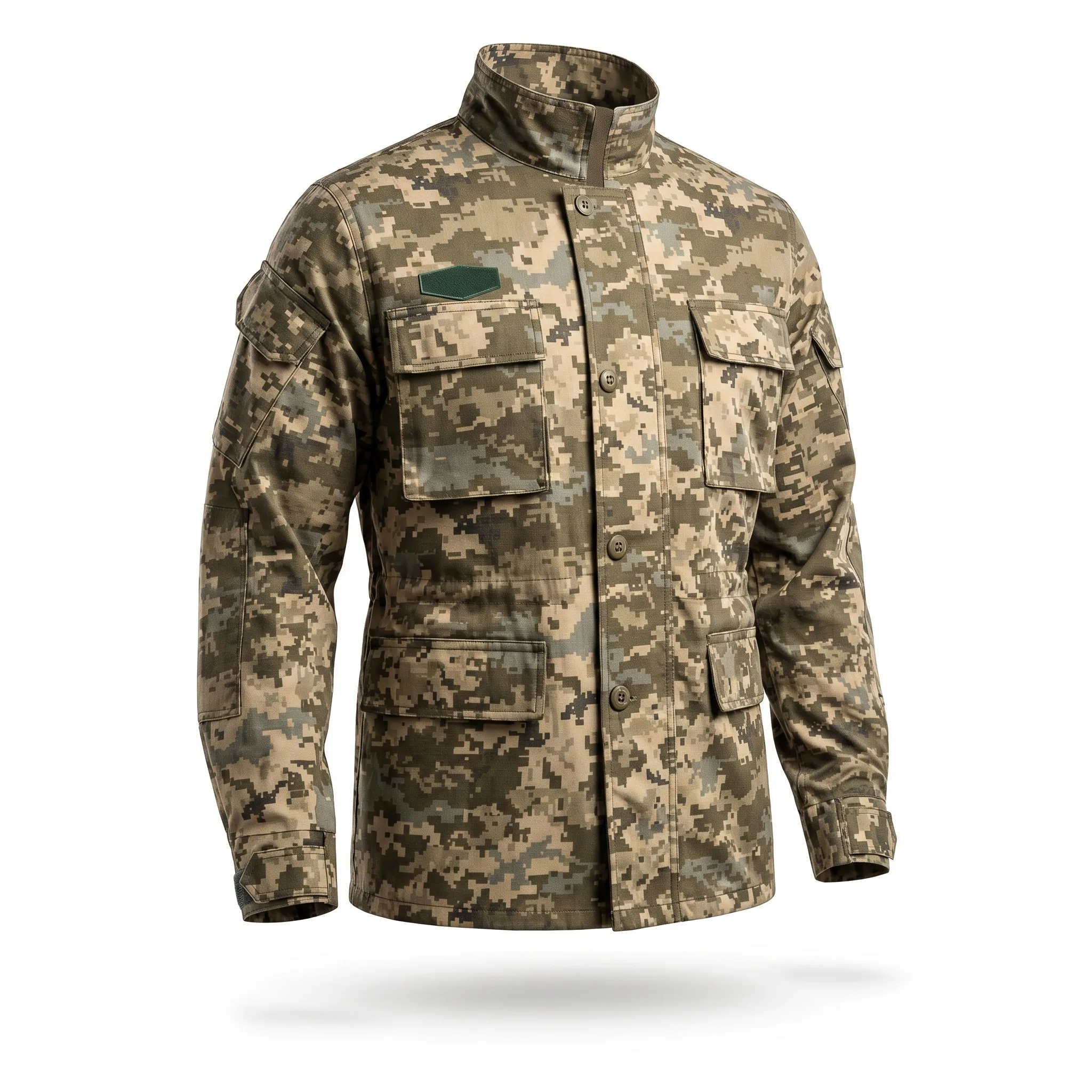 Original Ukrainian MBDU MM14 Pixel Camo Uniform Set, ZSU Jacket & Pants with Velcro Tactical Field Cloth Set for Outdoor, Milita