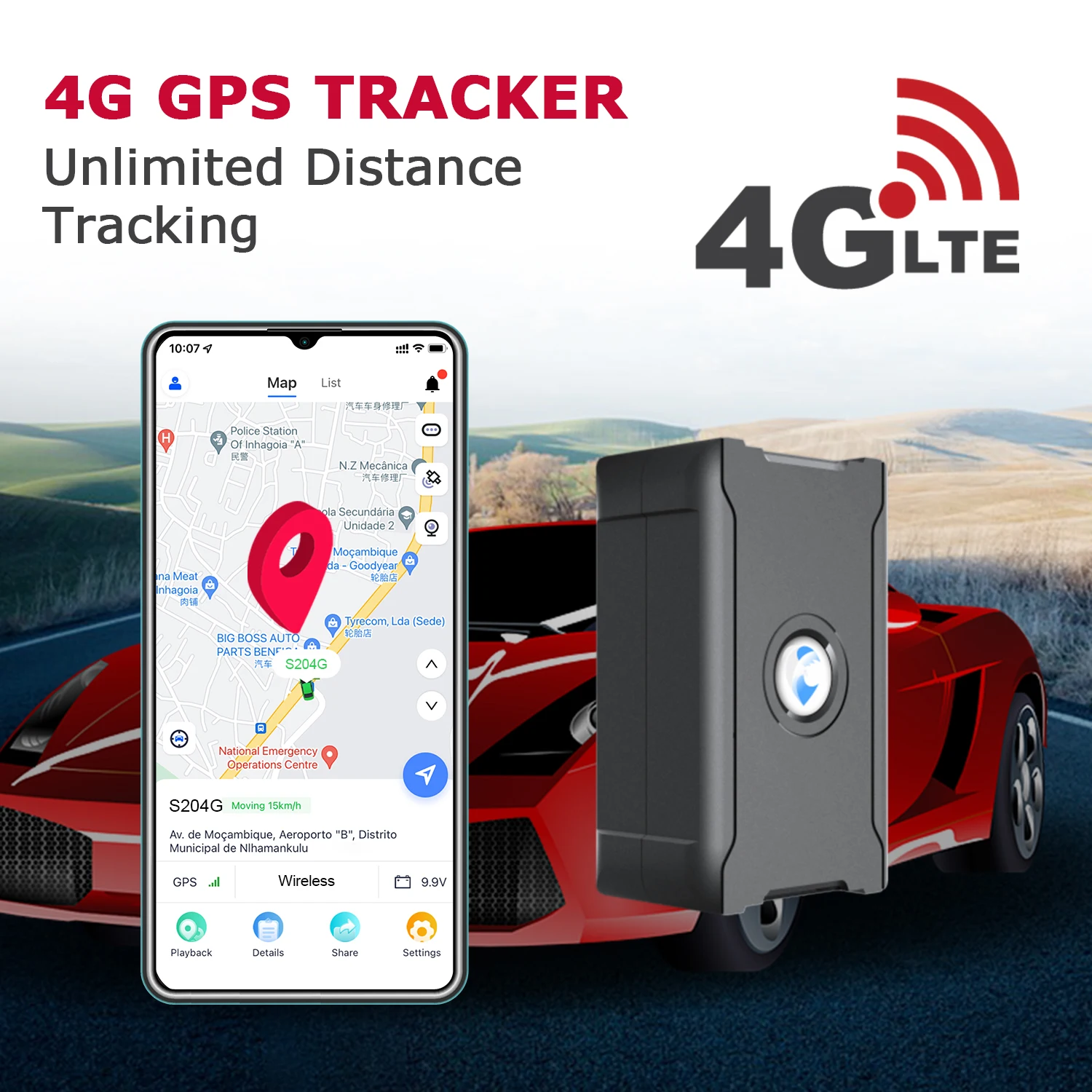 Europe Australia 4G Portable GPS Tracker S20 Magnetic Car Motorcycle Truck Tracking Locator with Low Subscription Fee