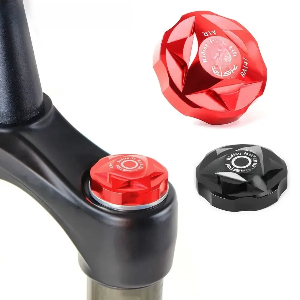 AliExpress NONE MTB Bicycle Black Red Fork Cover Cap Aluminum Alloy Air Fork Nozzle Cover Shock Absorption Front Fork Shoulder Gas Caps Cover