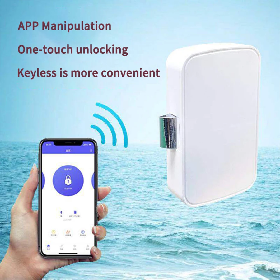 TUYA Smart Bluetooth Drawer Lock APP Unlocking No Punch Invisible Electronic Lock File Cabinet Wardrobe Door Hidden Lock