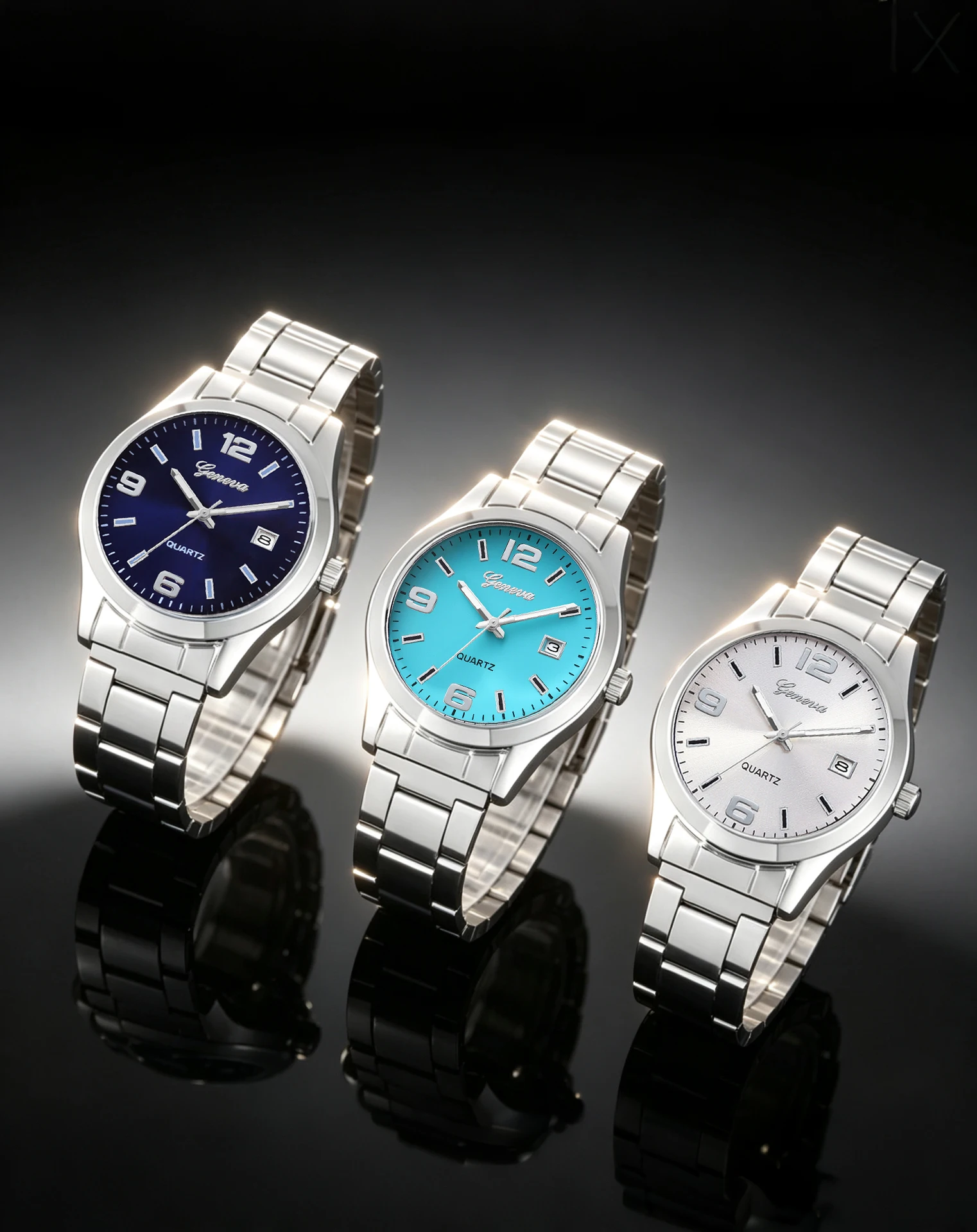 3-Piece Set of Light Luxury Minimalist Women's Round Dial Steel Band Watches, Suitable for Daily Wear, Couple Watches, the Best Gift for Her