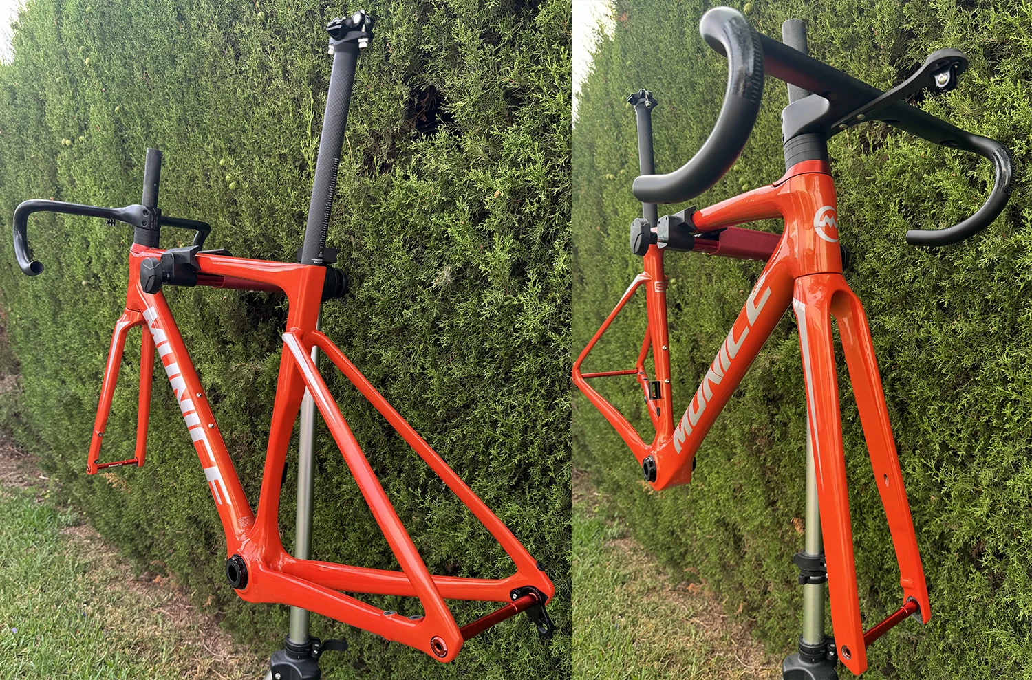 Munice R2 Carbonfaser-Rennradrahmen Versand aus Spanien Ultraleichter Allround-Carbon-Rennradrahmen Aerodynamischer EPS-geformter Carbonrahmen Scheibenbremse Max. 700*32C AERO T47 Fahrradrahmen Vollständig interne Kabelführung Lenker DI2 Mechanisch 2 Jahre Garantie – Detail 13