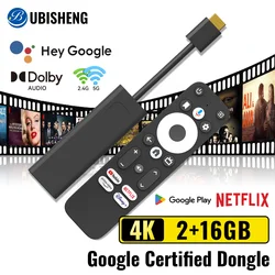 GD1 Android TV Stick Google Netflix Certified 4K Streaming Device HDR Dolby Audio Wi-Fi 6 Bluethooth Voice Remote Easy to use