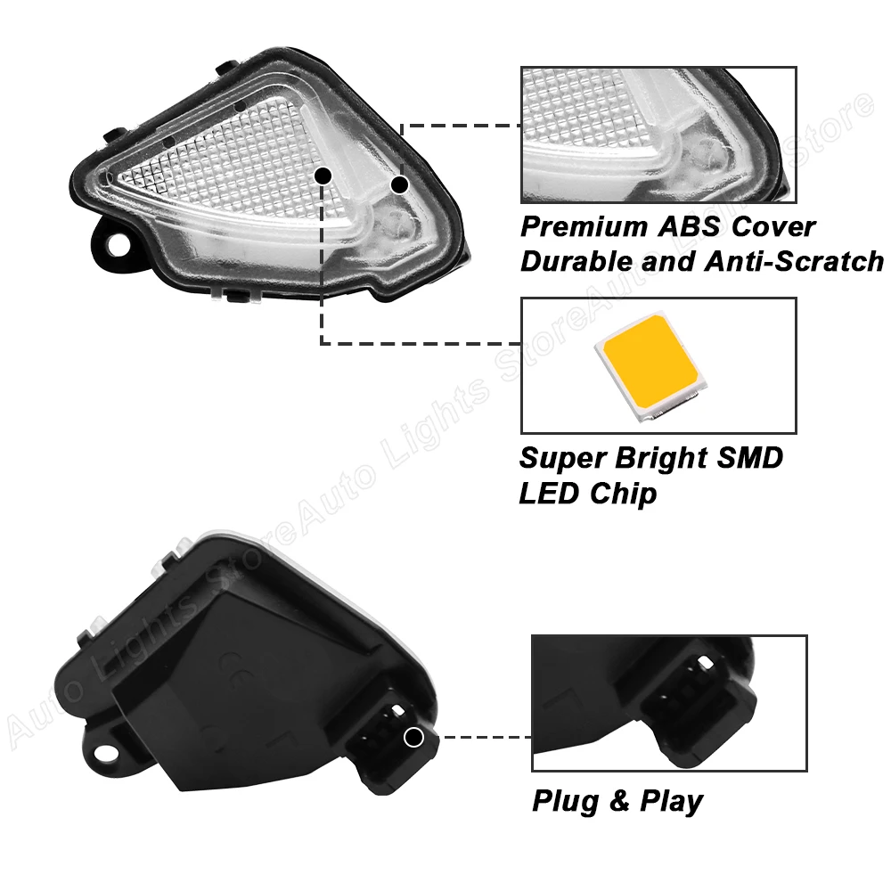 LED Under Side Mirror Puddle Lights For Skoda Kodiaq Karoq 2017- Superb 2015- Octavia III 2017-2020 2PCS Error Free Lamps