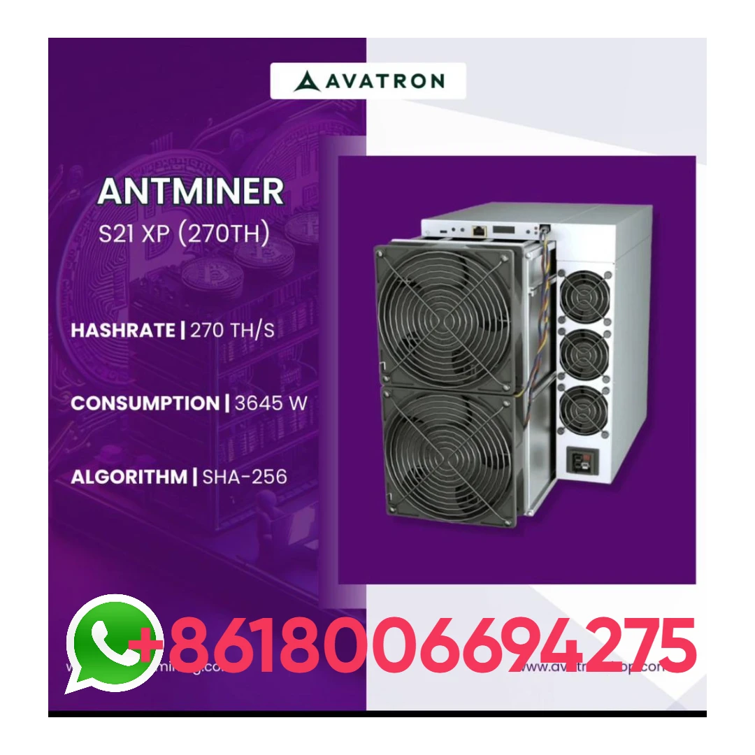 

Б. НОВЕЙШИЙ Bitmain Antminer S21 XP 270 TH 3645 W – машина для майнинга биткоинов, в комплекте блок питания и кабель.