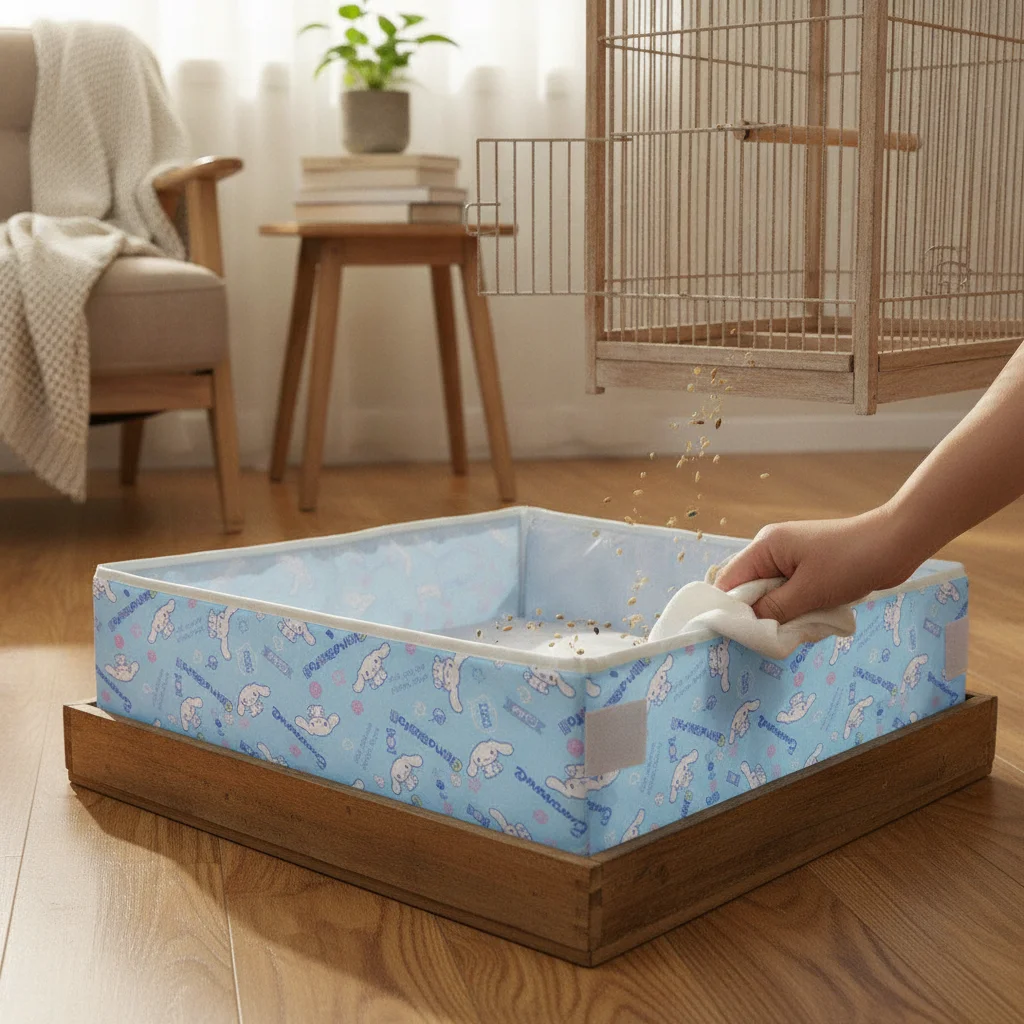 Bird Cage Seed Guard Mesh Seed Catcher Skirt Proof Washable for Small Medium Parrots Parakeet Cockatiels Budgie Cage Accessories