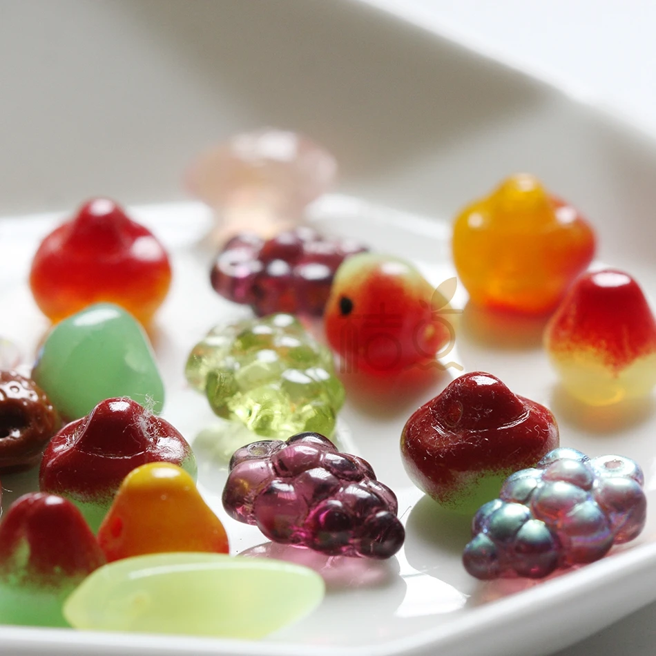 DIY Supply-Czech Glass Spacer Beads - Varies Shapes - Elephant - Fruits - Flower (CZH12）