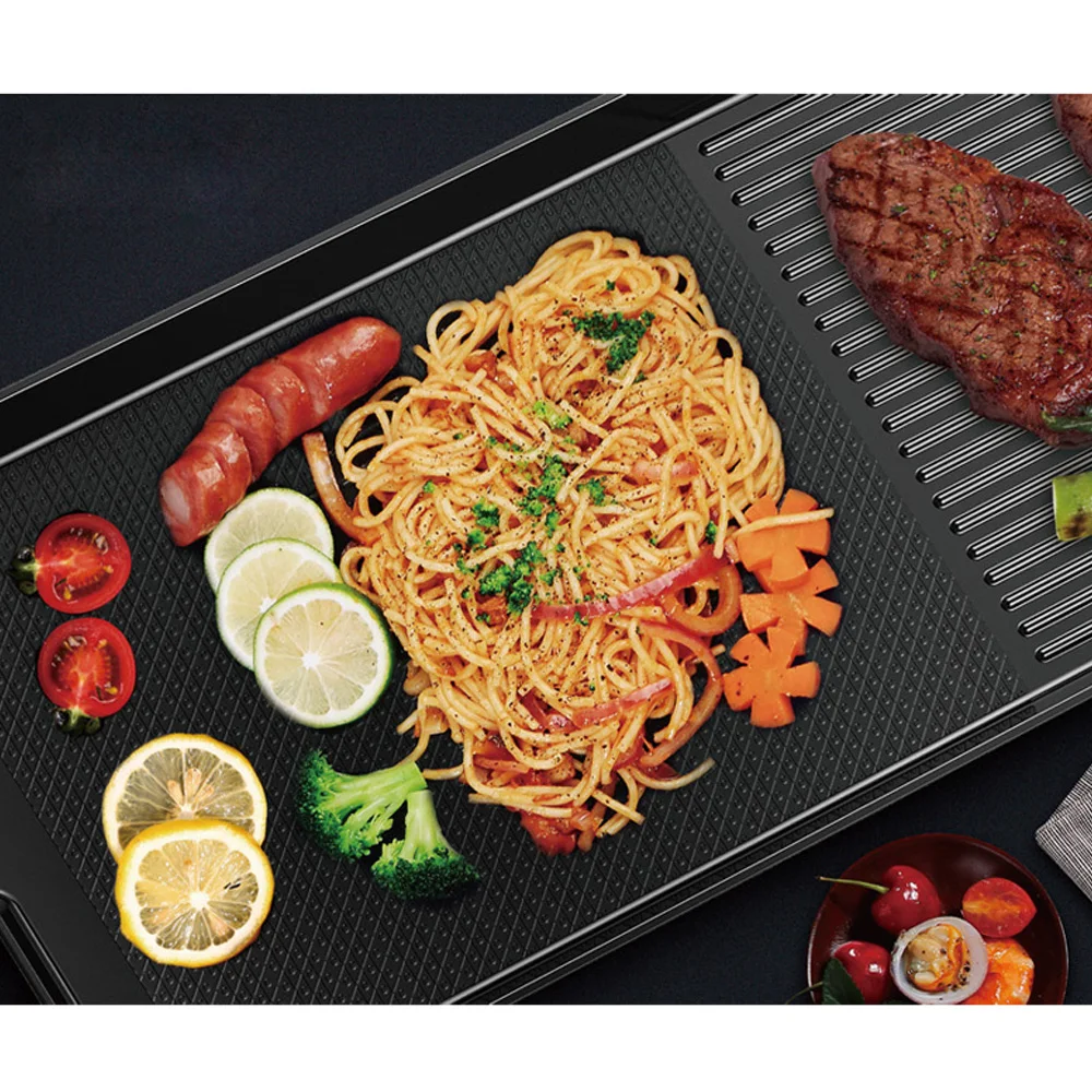 Kitchen Art electric grill non-stick coated die casting easy operation height adjustable oil-to-way hot plate Grill this 48cm 5 Phase temperature control KAG-4827R