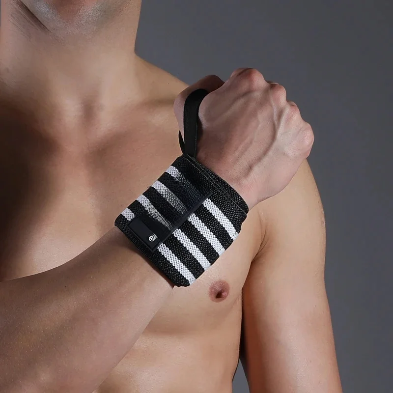 1PC Opaska na nadgarstek Opaska na nadgarstek Dodatkowa wytrzymałość Podnoszenie ciężarów Opaski na nadgarstek Bandaż Fitness Trening na siłowni — zdjęcie 2