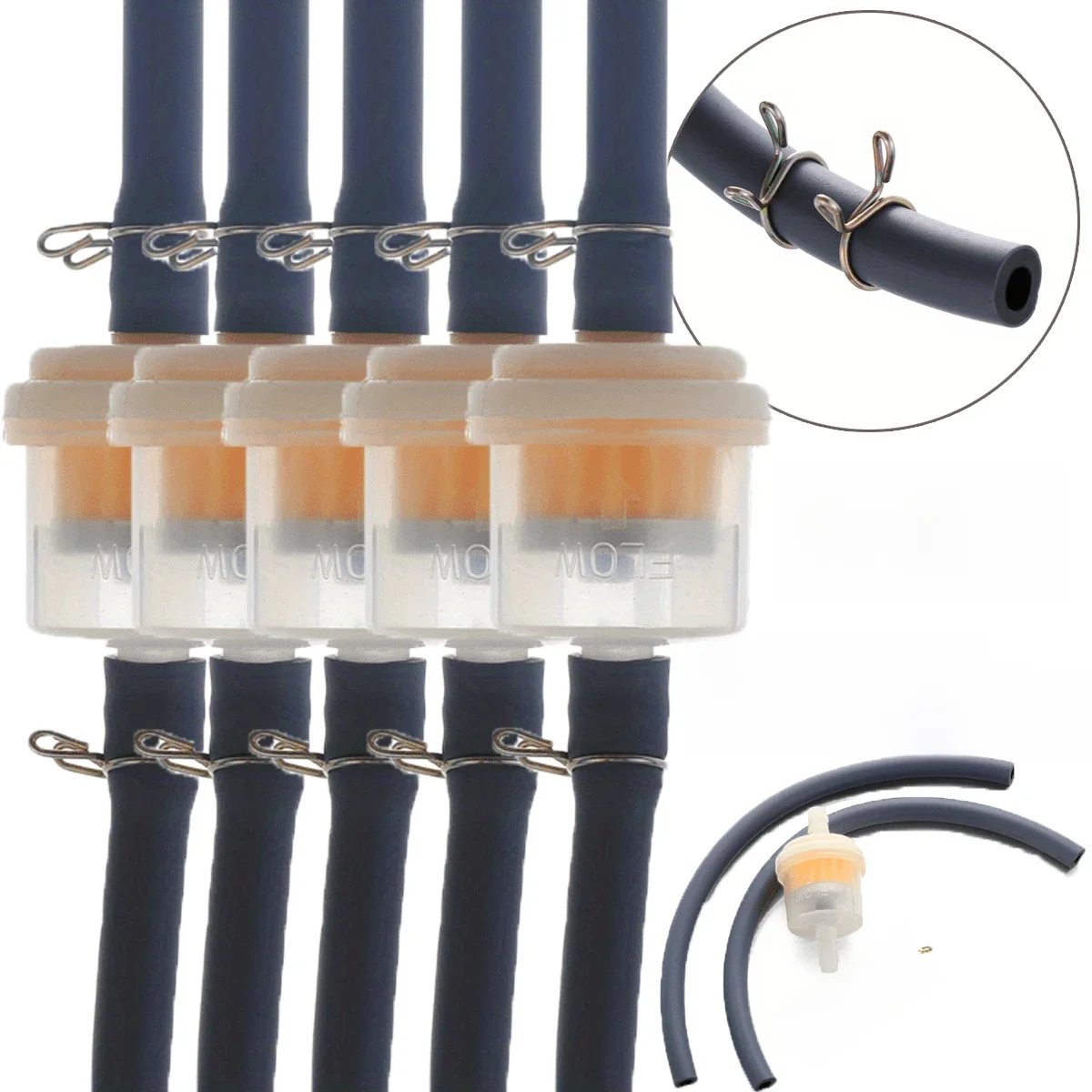 1/3/5 pièces 6mm moto en plastique filtre à mazout tuyaux saleté vélo tuyau ligne essence tuyau carburant essence Tubes moto accessoires