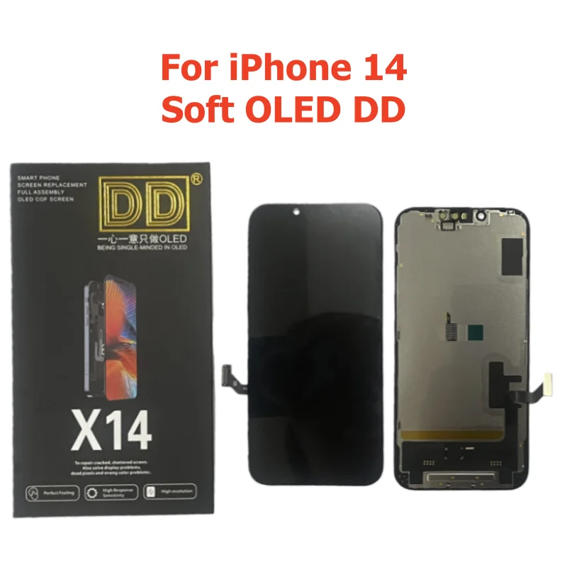 Soft Hard OLED For iPhone 14 Pro Max LCD Display Touch Digitizer Assembly For iPhone 14 14Plus 14Pro LCD Incell Screen Repair