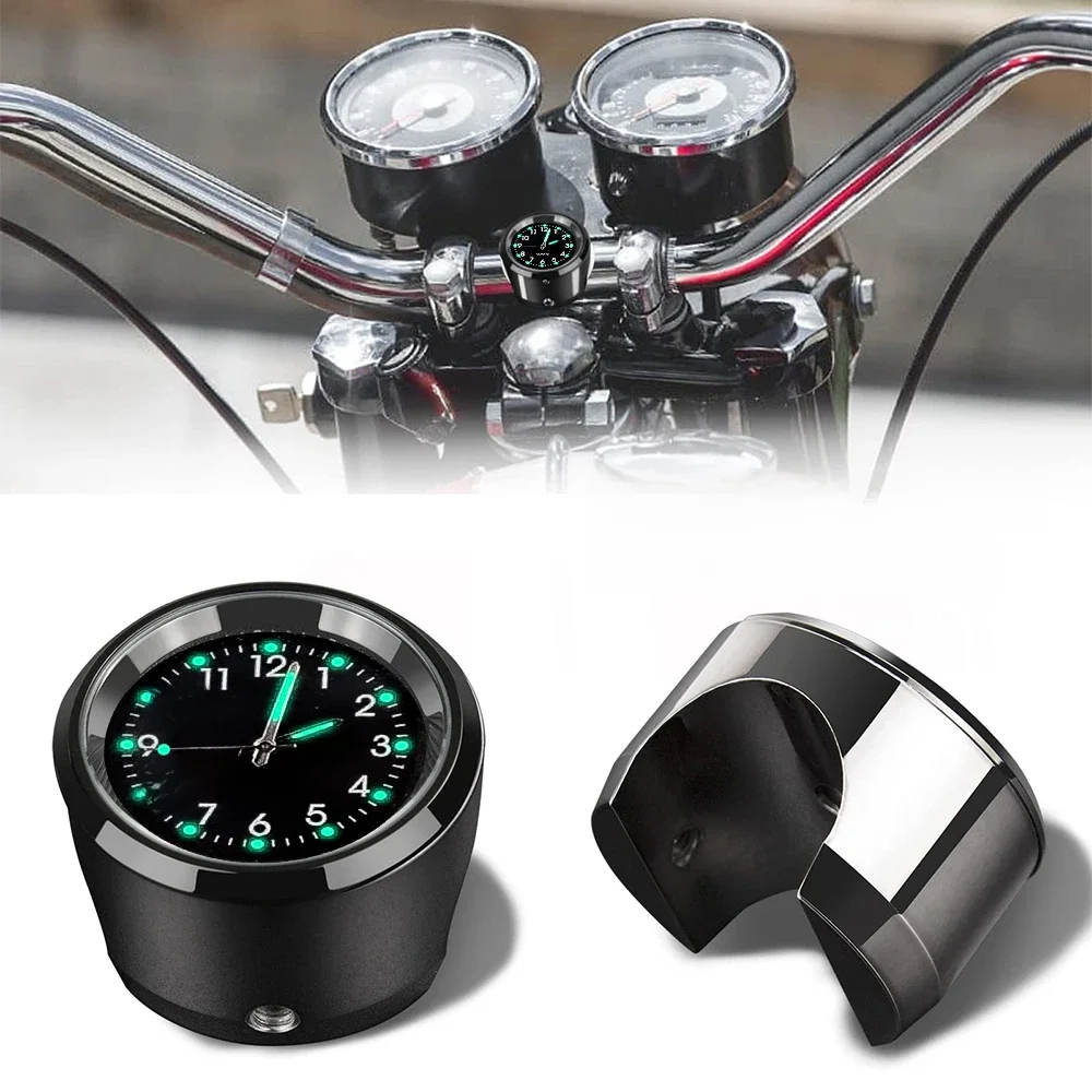 AliExpress Motorcycle Handlebar Clock Durable Stainless Steel Refit Night Vision Waterproof Shockproof Buckle Motobike Bicycle Watch