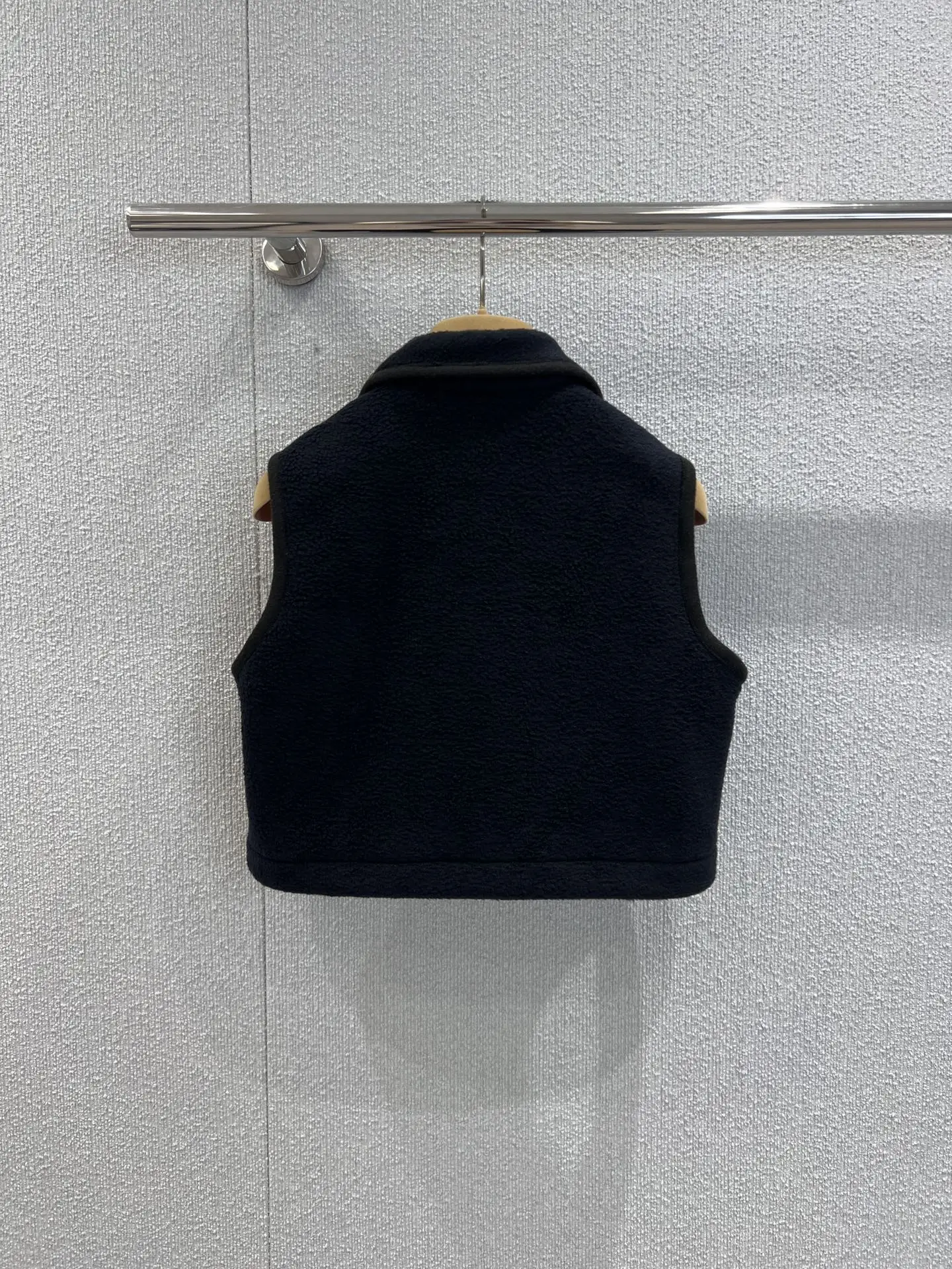 

High quality spring and summer women's embroidered navy blue fleece vest SU20