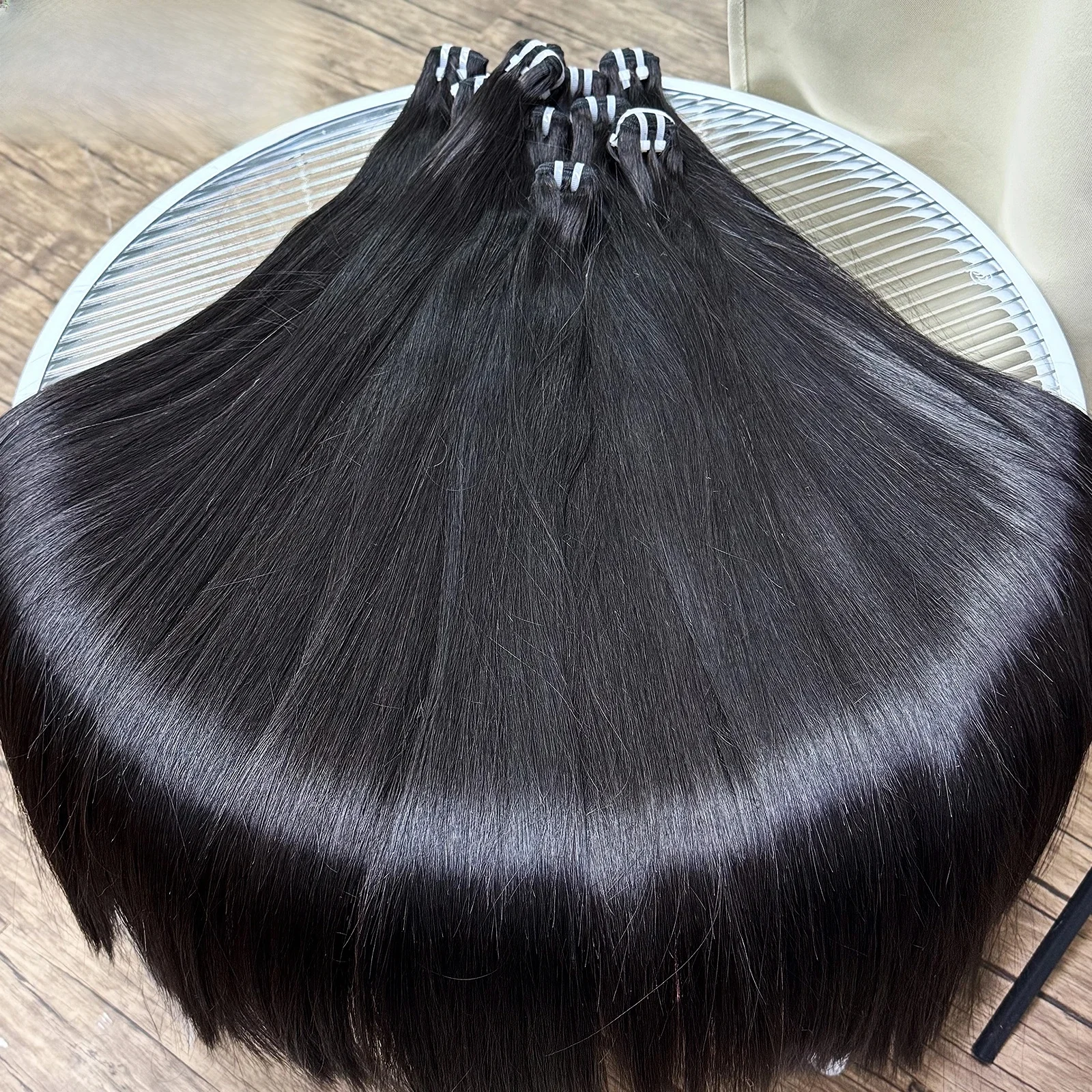 16A Grade Onverwerkte Ruwe Vietnamese Haarbundel Super Dubbelgetrokken Bone Straight Menselijk Haar Bundels 100% Virgin Hair Extensions - afbeelding 2