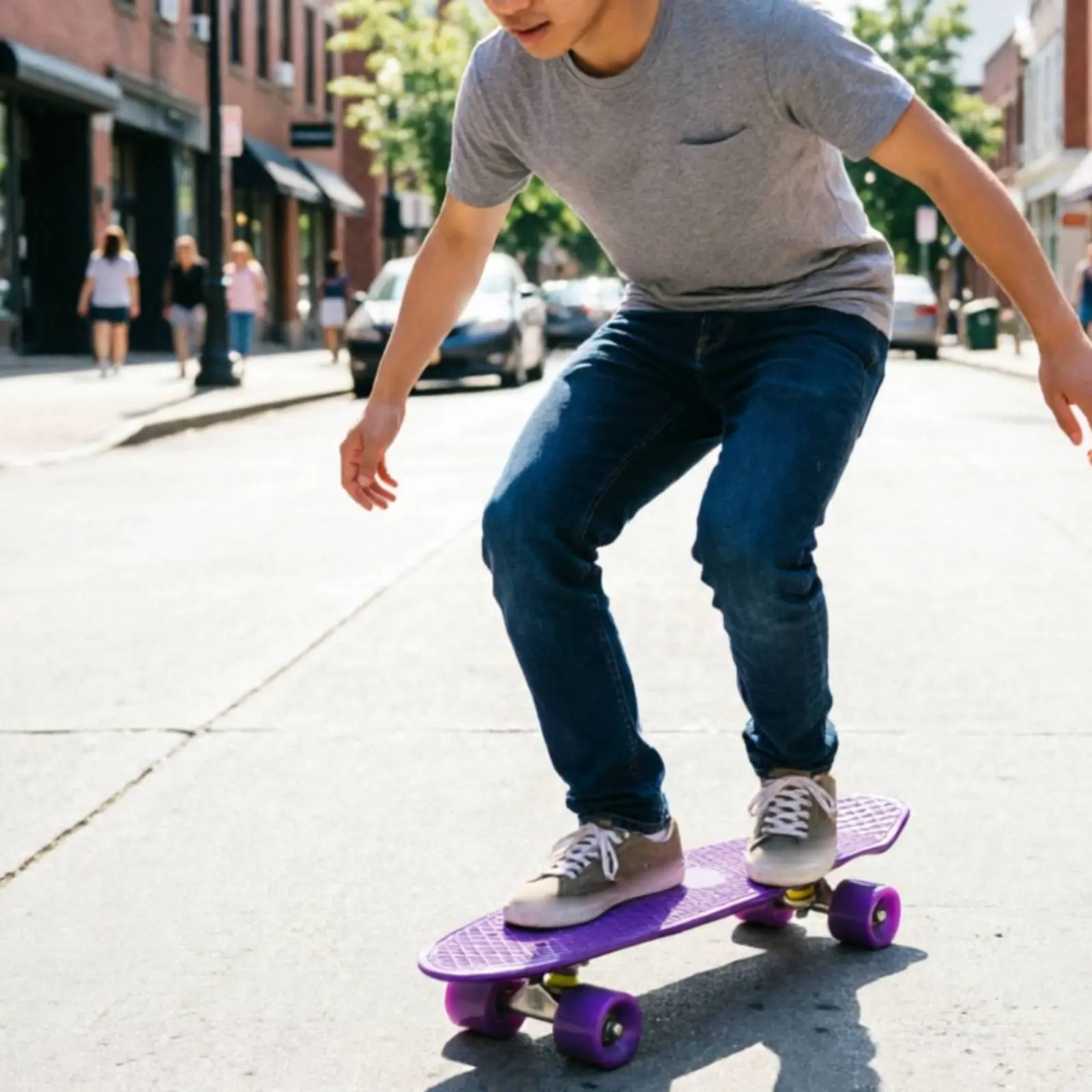 Penny Board Buntes Skateboard Leichtgewichtiges 27 Zoll Cruiser-Skateboard für Anfänger, Outdoor, Reisen – Detail 6