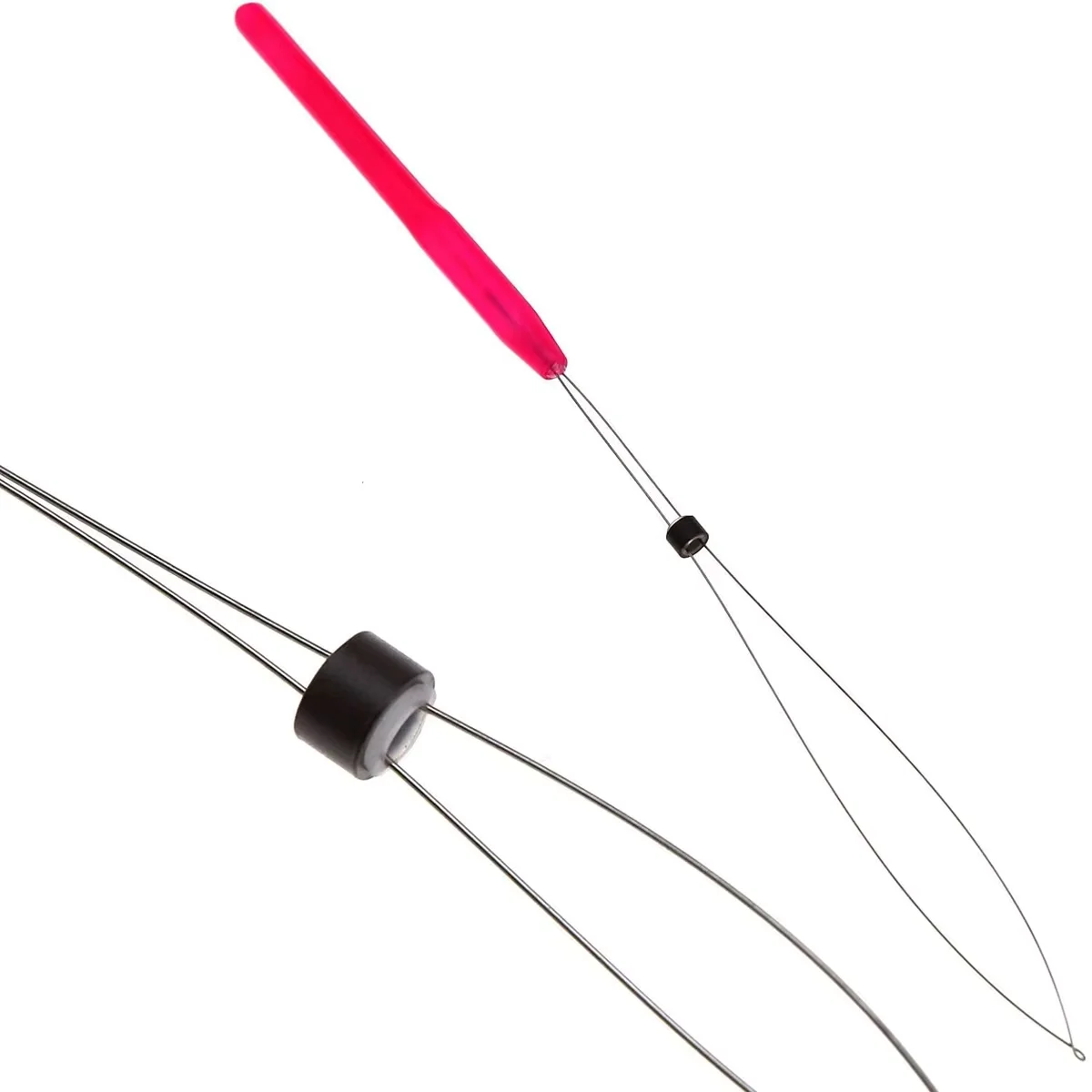 12 قطعة من أدوات حلقة وصلات الشعر، أداة خرز الشعر، أداة إبرة لملحقات التصميم، مستلزمات DIY (متعددة الألوان)