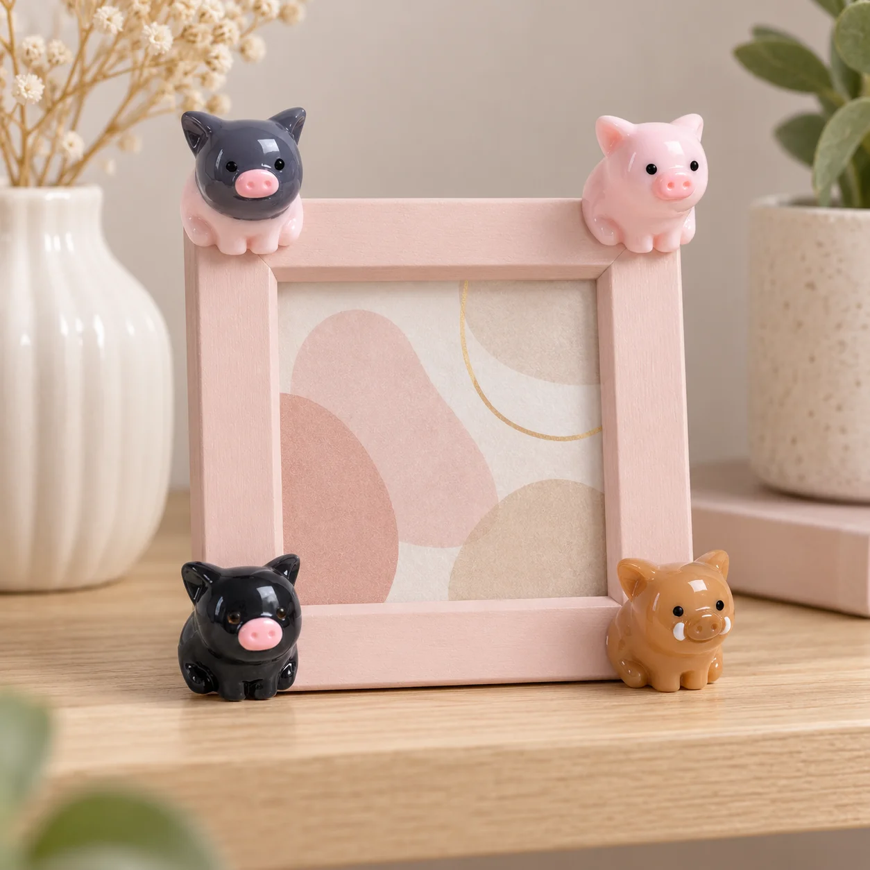 Simulated Wild Boar Figurines Office Desktop Decoration Cute Miniature Pig Ornament Fairy Garden Desk DIY Scene Decor