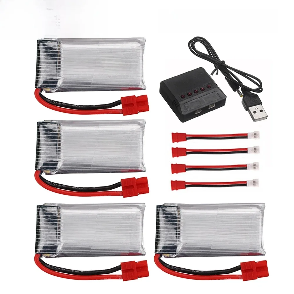 Batterie 3.7V 450mAh Lipo + chargeur 5 en 1 Pour SYMA X15 X5A-1 X15C X15W RC Quadcopter Pièces 802035 3.7V Batterie