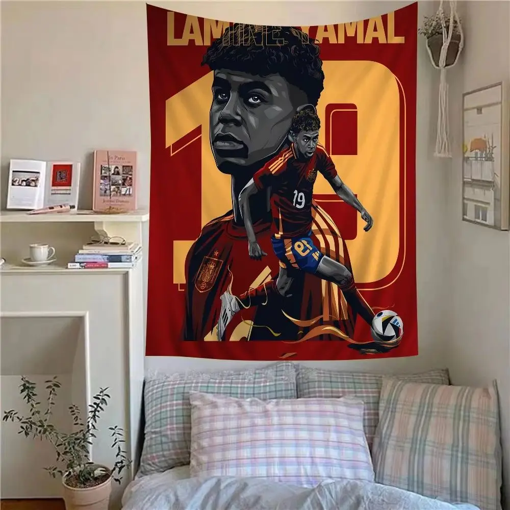 

Retro Football Tapestry Wall Hanging Hippie Soccer Star Wall Decor Unique Gift for Fans Perfect for Bedroom Living Room Man Cave