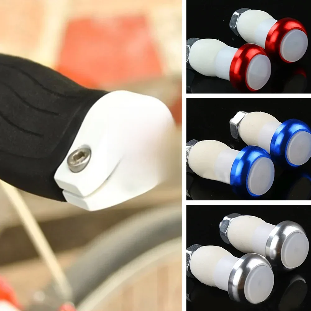 AliExpress 1 Pair Safety Cycling Bike Turn Signal Handle Bar End Plug LED Red Light Lamp Magnetic Handle Light