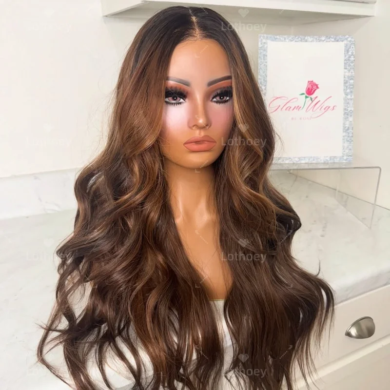 الشوكولاته براون شعر مستعار الدانتيل للنساء المحمر البني الملونة 13x4 الجسم موجة الدانتيل الجبهة الباروكات شعر الإنسان غلويليس شعر مستعار ارتداء
