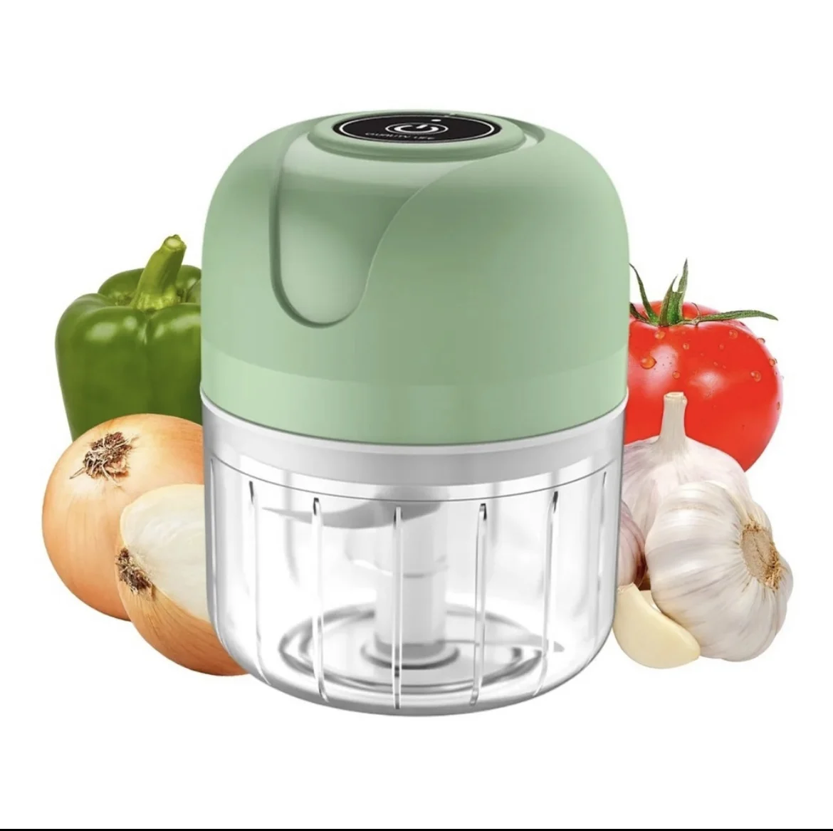 Mini Processador De Alimentos 250ml 3laminas Moedor Alho Elétrico Sem Fio Recarregável USB