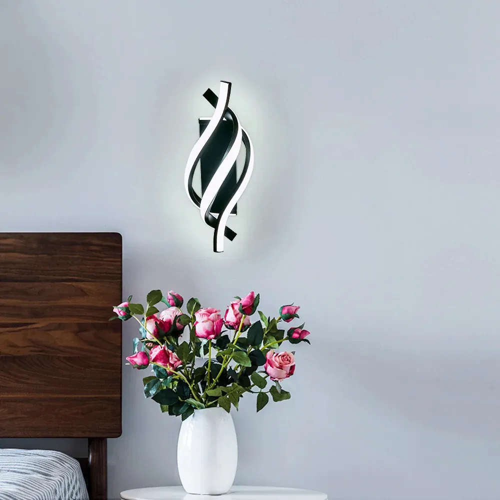 Moderne Wandleuchte, weiße LED-Wandleuchte für den Innenbereich, 22 W, weißes Licht, 6500 K, für Flur, Schlafzimmer, Wohnzimmer, Treppen – Detail 7