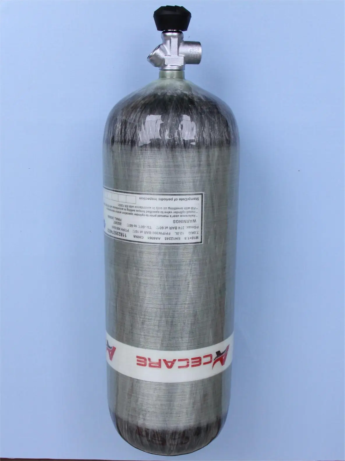 ACECARE 12L ce карбоновый бак 300bar 4500psi HPA для подводного плавания цилиндрическая клапанная панельная станция M18 * 1,5