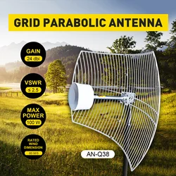 SUNCOMM Q38 5g Outdoor Antenna 24dBi Feed 698-3800MHz 2G 3G 4G 5G LTE Outdoor Antenna Feed External Antenna 2 X N type