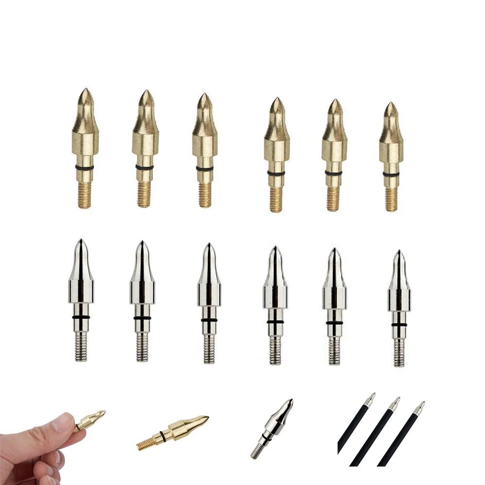 50pcs Arrow Points Tips 100grain Broadheads Arrowhead Carbon Shaft Hunting for ID 6.2mm Arrow Shaft