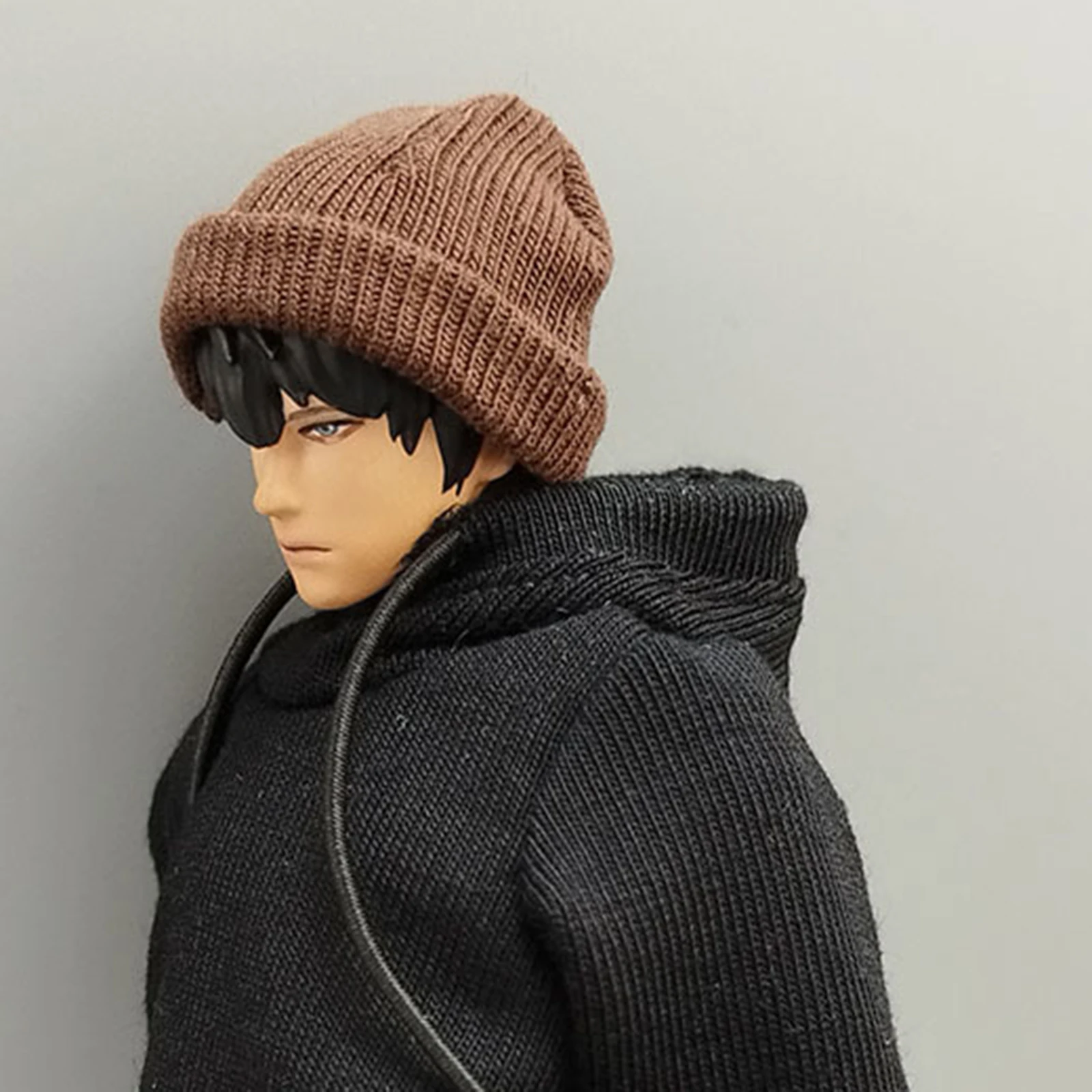 

1/12 Figure Hat Accessories Trendy Female Trendy Hat Model Miniature Male Dolls Soft Slouchy Beanie Cap for 12in Action Figures