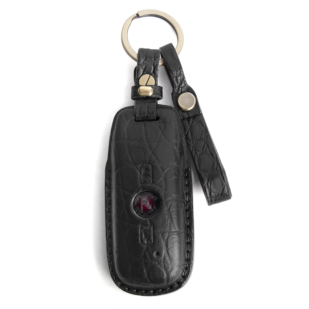 For Honda GL1800 Gold Wing 1800 F6B 2018 2019 2020 2021 2022 2023 Motorcycle Key Leather Cover Case Fashion KeyChain KeyRing