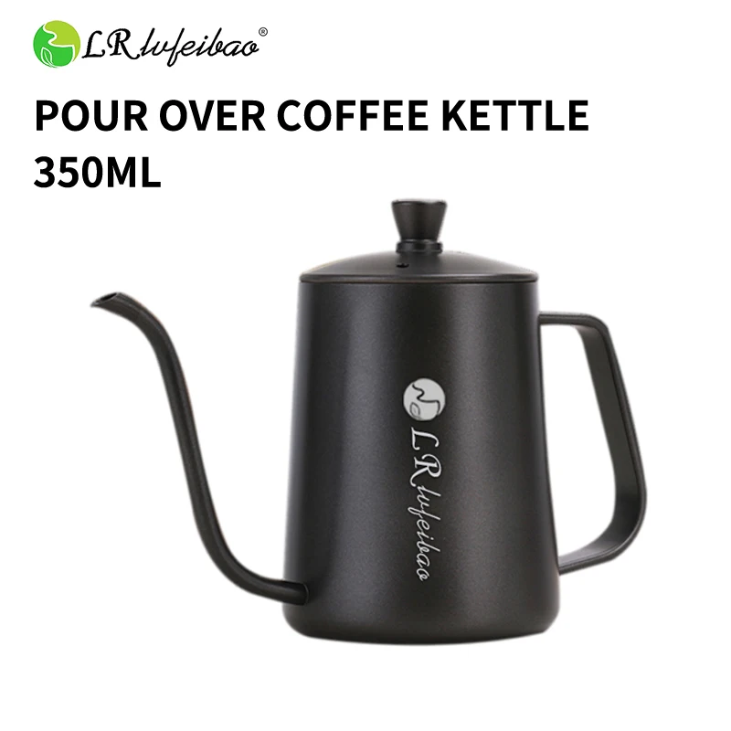 Pour Over Coffee Kettle Gooseneck Spout Long Mouth Coffee Pot Drip Teapot Stainless Steel Camping Coffee Kettle For Travel 350ml