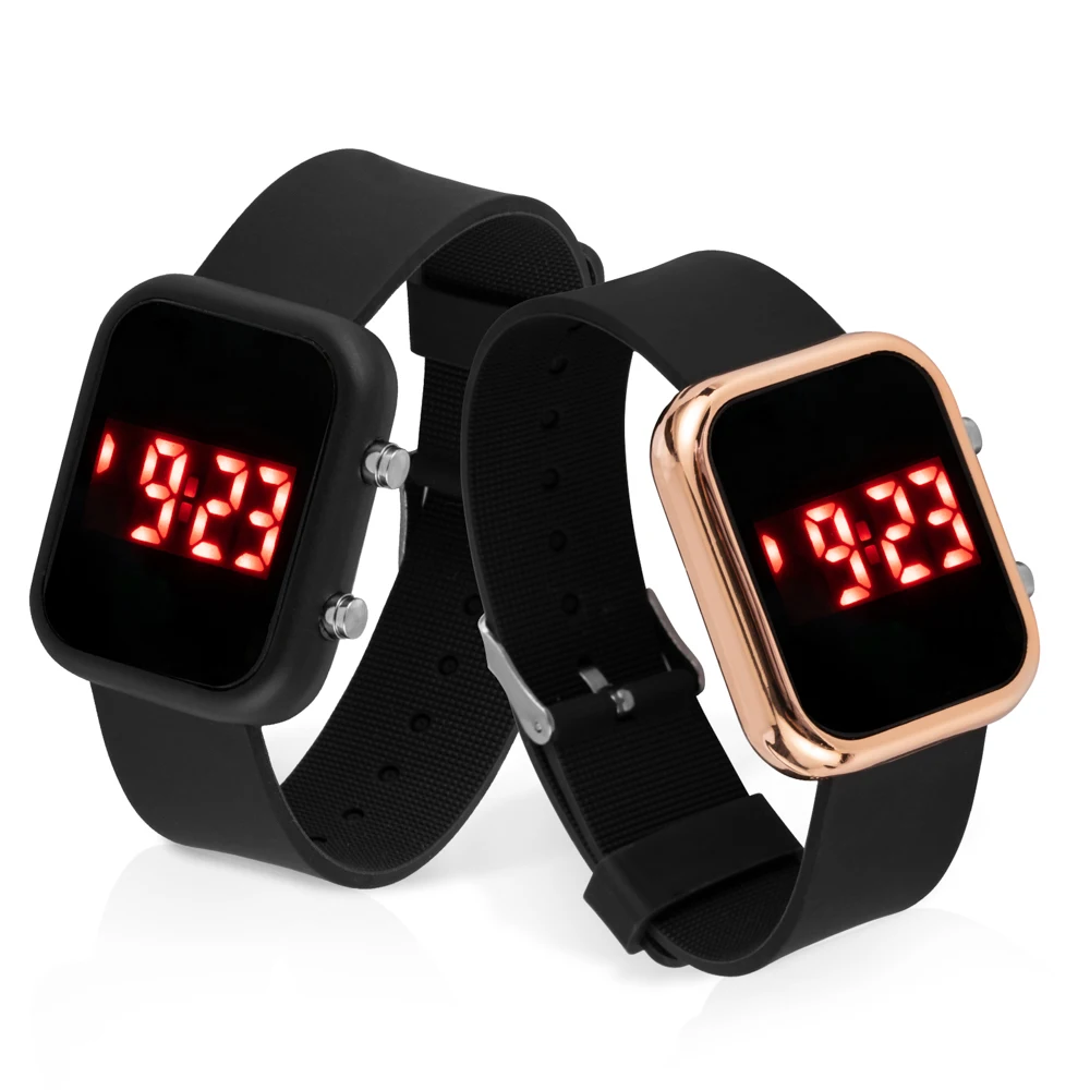 2024 Digital Watches for Women Sports Watches LED Wristwatch Ladies Silicone Strap Elegant Electronic Clock Relojes Digitales