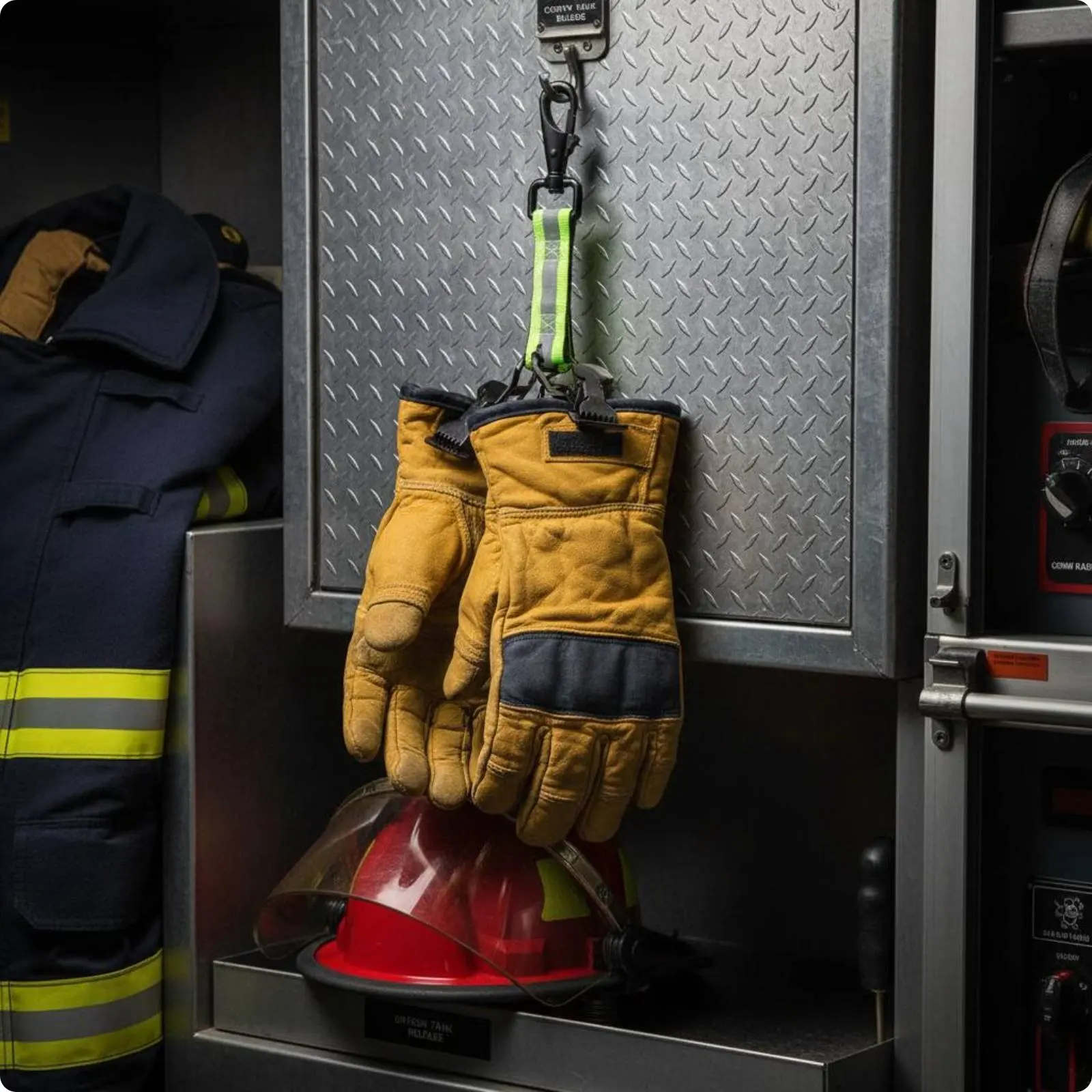 Firefighter Glove Strap Reflective Handwear Retention Strap Fireman Turnout Gear Tool for Firefighter Emergency Response Outdoor
