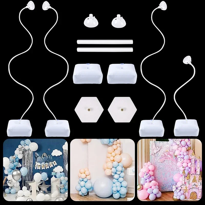 Kit de Support de Colonne à Ballons en Arc à Pliage Libre, Colonnes Réglables, Décor de ixPréChristophe, Anniversaire, Mariage