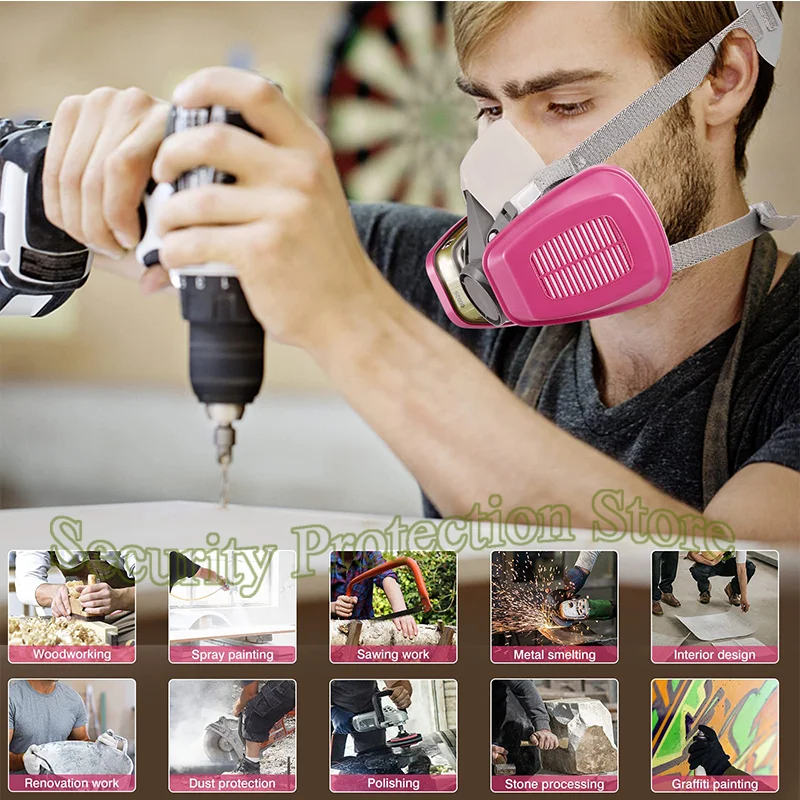 Respirator 60926 Cartridge/Filter with Organic Vapors Filter Anti-fog Safety Goggles for 6000 7000 Dust Gas Mask Work Safety