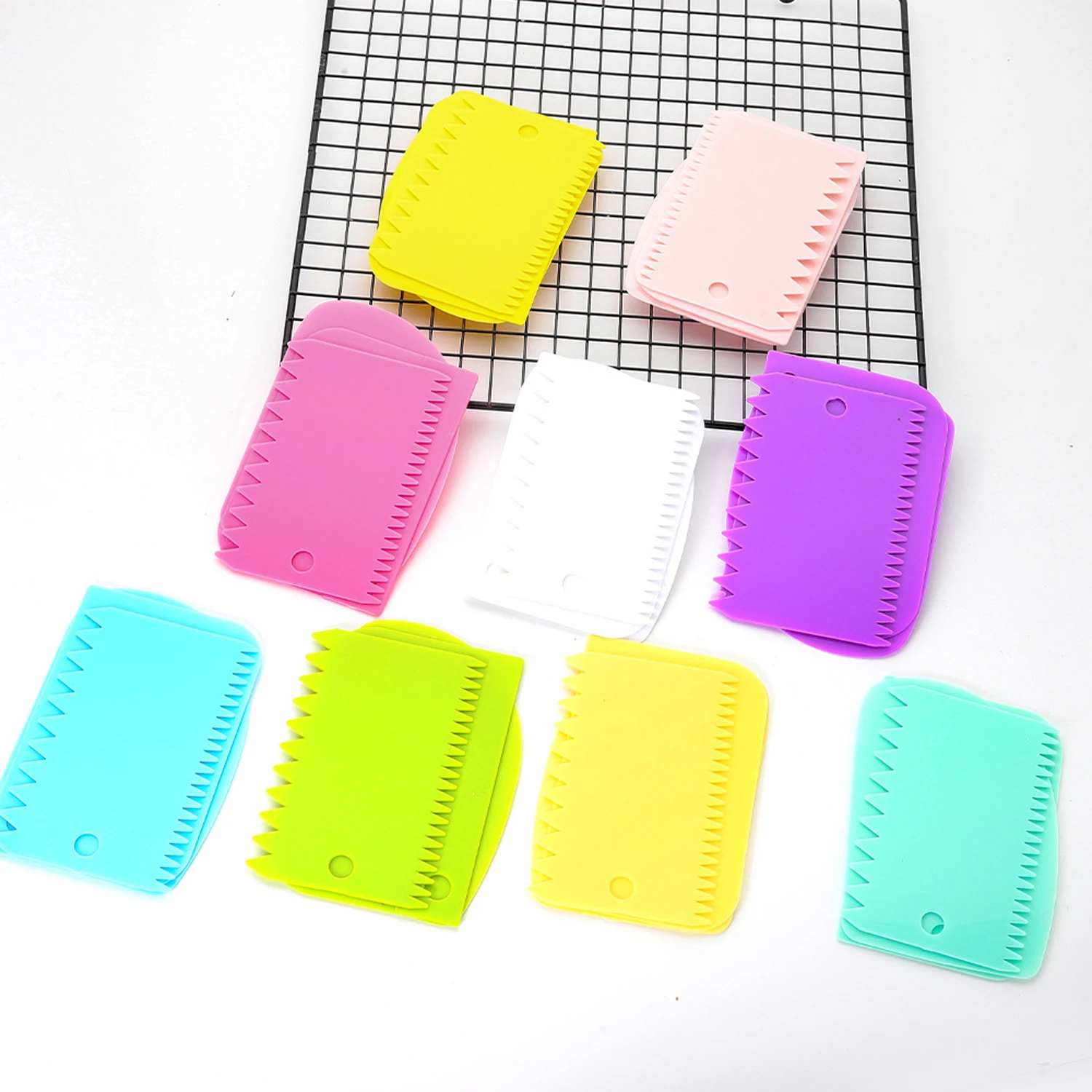 3PCS/Lot Cream Scraper Smoother DIY Cake Decorating Fondant Pastry Cutters Molds Kitchen Scrapers Baking Spatulas Tools