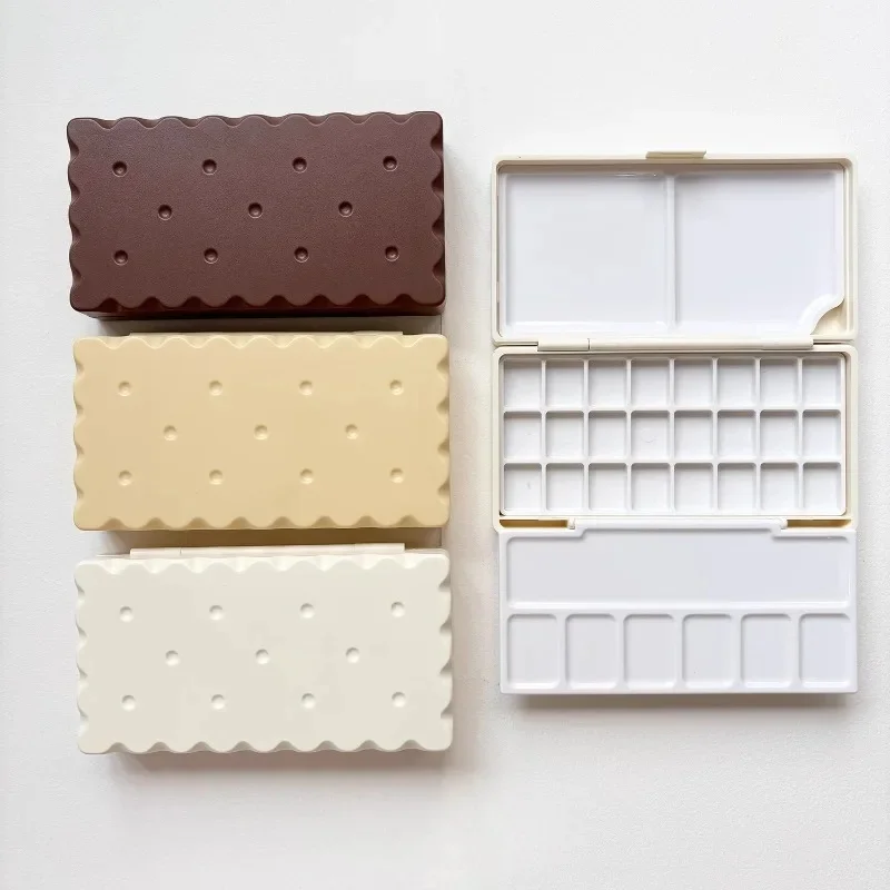 Pusta paleta akwareli Biscuit Chocolate Styling Pigment Box Pigment Tray Student Travel Painting Portable Art Supplies — zdjęcie produktu 7